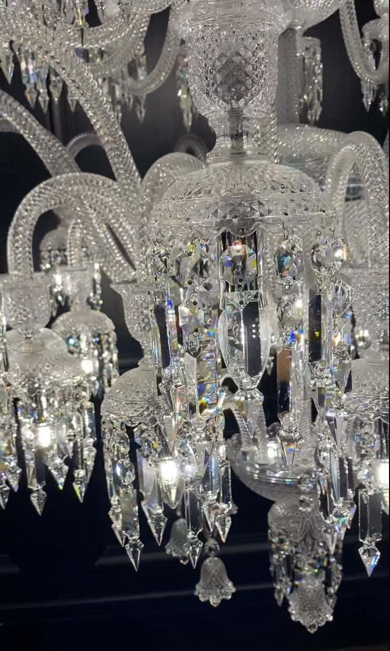 Luxury Royal Large White Multi-layers Candle Crystal Chandelier For Living Room/Hall Decoration