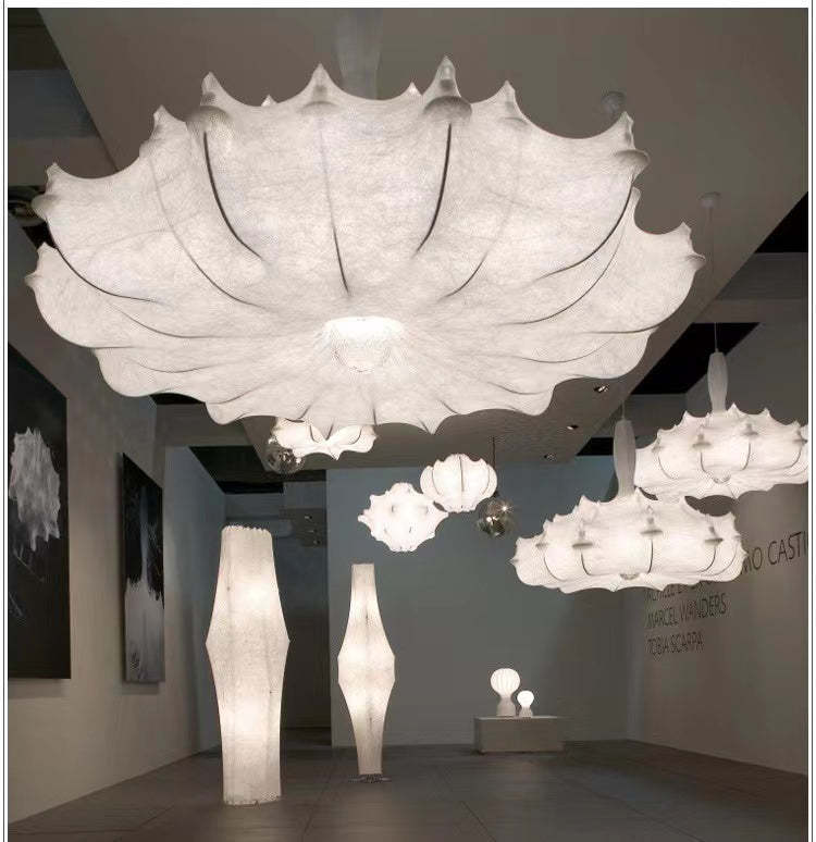 silk, creative, hand-made, chandelier, living room, bedroom, white, innocent, French, cream, cloud, comfortable