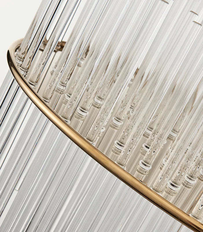 crystal rod, living room, dining room, modern, Nordic, simple, gold,chandelier, detail