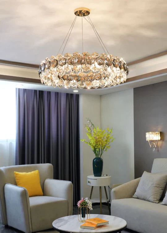 Light Luxury Flower Petal Chandelier Suit for Living/Dining Room/ Bedroom , round ,art design,home decor, shining, delicate