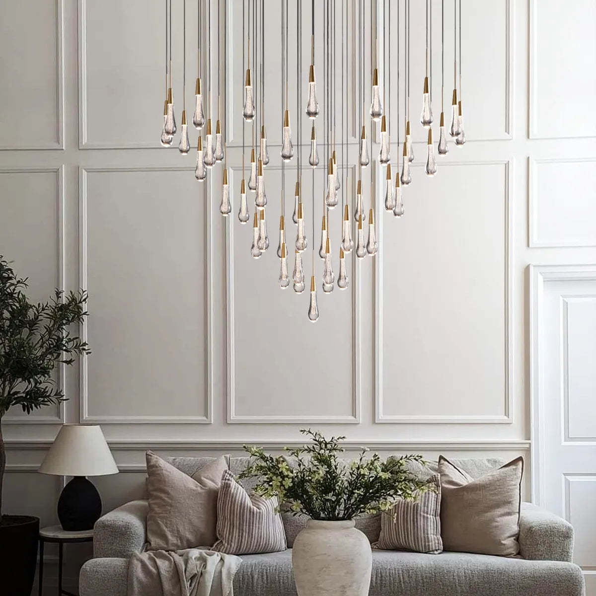 Soltaire Modern Round Glass Chandelier 17'' 24'' 36'' 58'' Chandelier Kevin Studio Inc