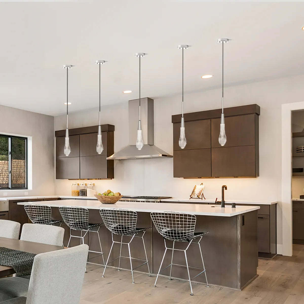 Soltaire Modern Glass Pendant Lamp, Kitchen Island Pendant Light Pendant Lamp Kevin Studio Inc