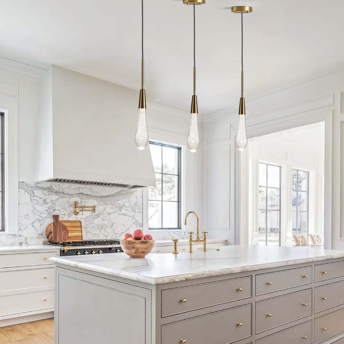 Soltaire Modern Glass Pendant Lamp, Kitchen Island Pendant Light Pendant Lamp Kevin Studio Inc