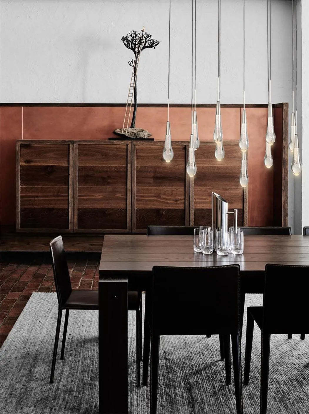 Soltaire Modern Glass Linear Chandelier 37'' 50'' 70''W 87"W 120"W Chandelier Kevin Studio Inc