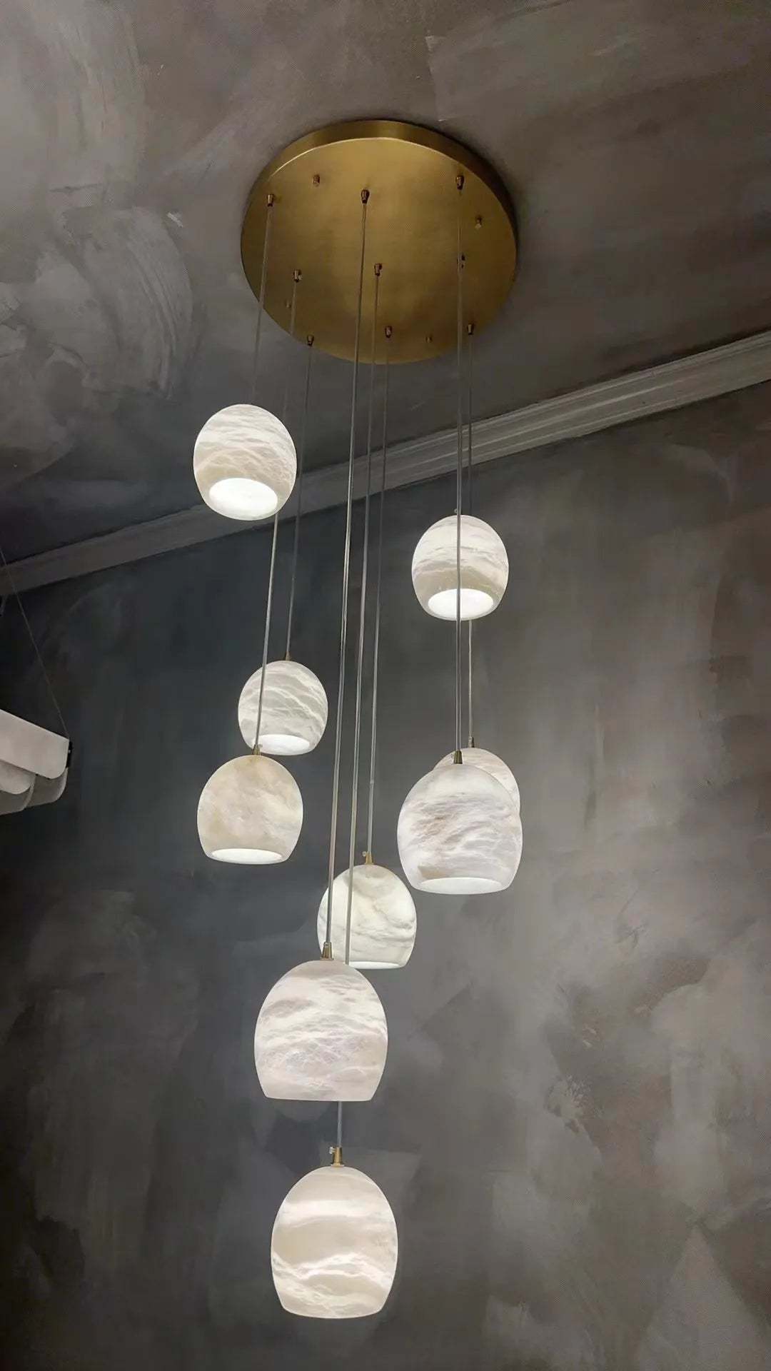 Alabaster Maeva Round Chandelier 13'' 21'' 36''