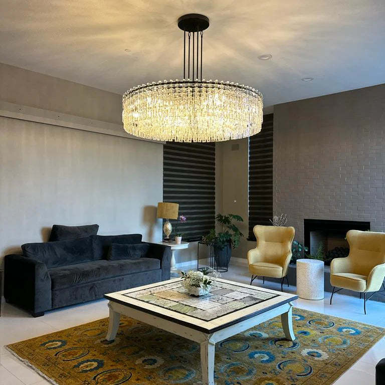 Marigna Modern Round Crystal Chandelier 36"