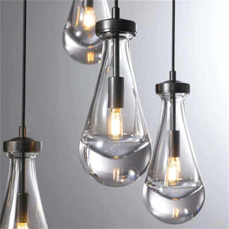 Raindrop Round Chandelier 36" 13-Lights , Rain Chandelier For Dining Room