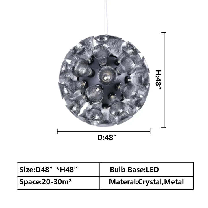 Extra Large Artistic Globe Morning glory Chandelier Modern Designer Chalice Suspension Pendant Light for Dining Room/Coffee Table ,LED, art designer, globe, shining