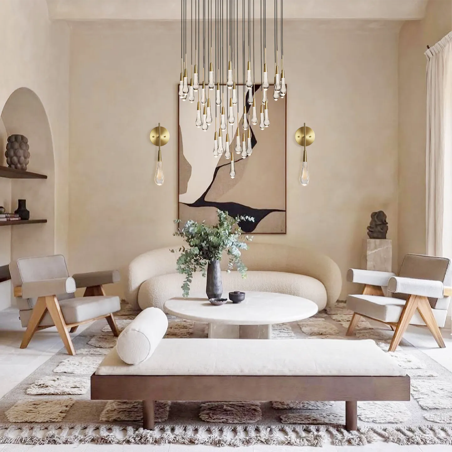 Soltaire Modern Round Glass Chandelier 17'' 24'' 36'' 58'' Chandelier Kevin Studio Inc