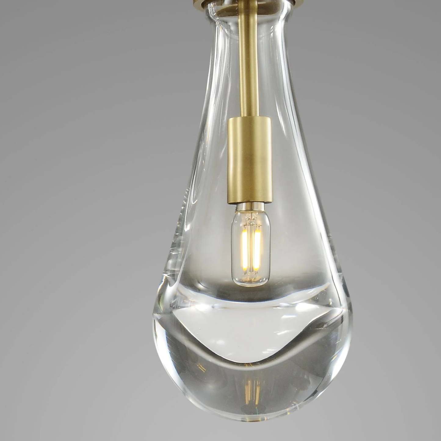 Modern Raindrop Round Chandelier 14" 5-Lights (rod)