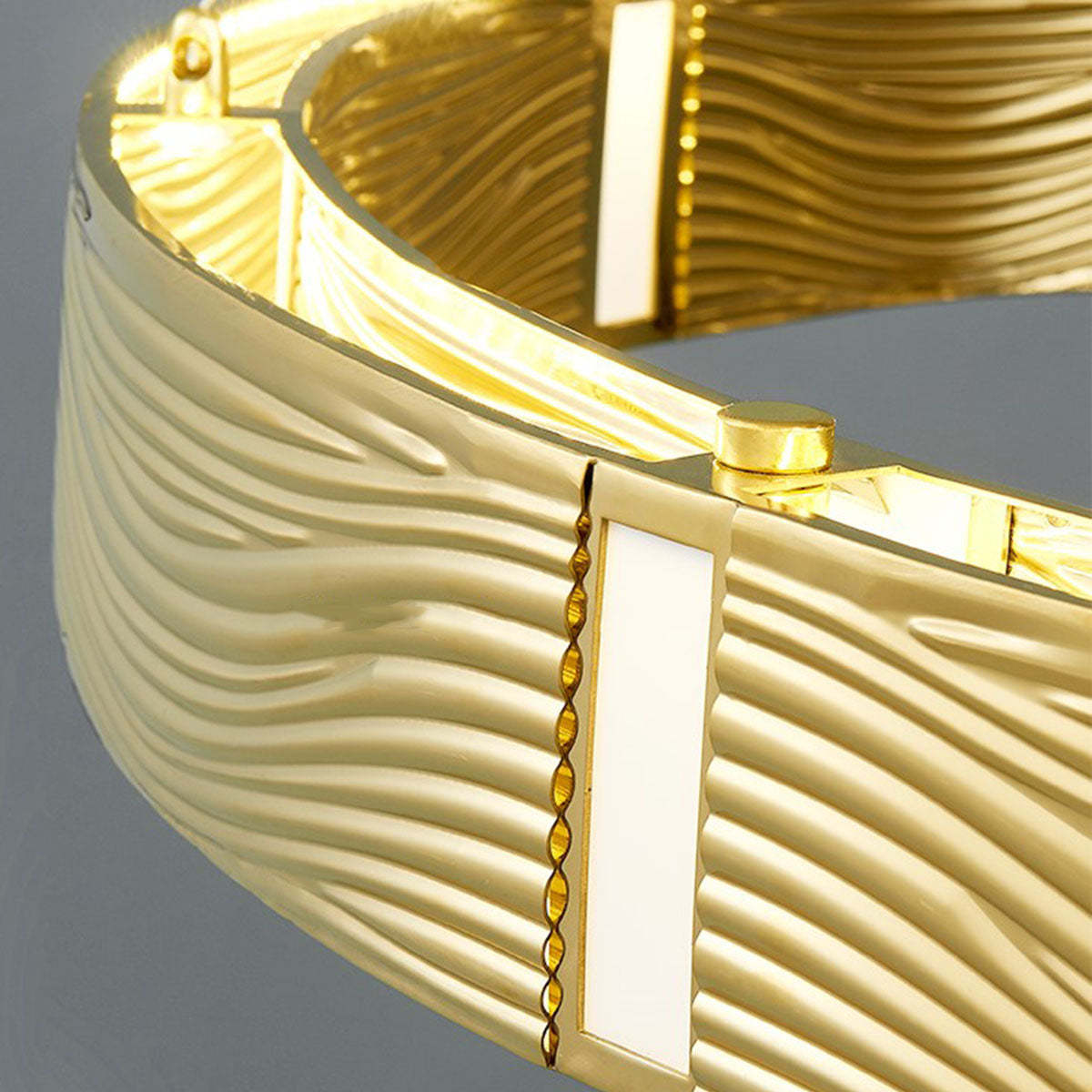 2023 New Nordic Light Luxury Chrome/Gold 0-shaped Chandelier for Living/Dining Room,art design, detail