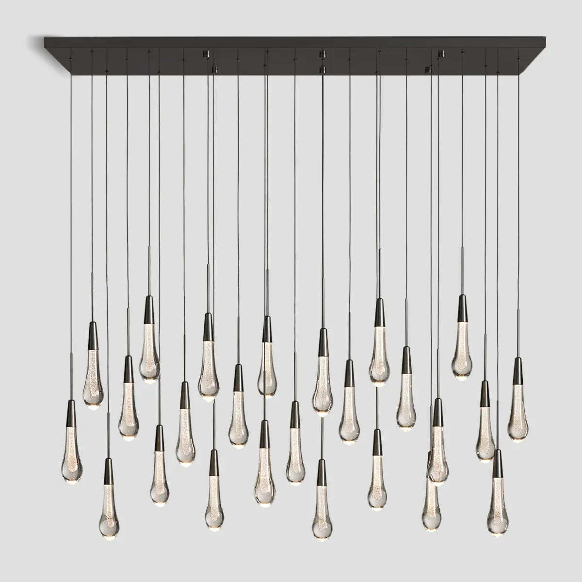 Soltaire Modern Glass Linear Chandelier 37'' 50'' 70''W 87"W 120"W Chandelier Kevin Studio Inc