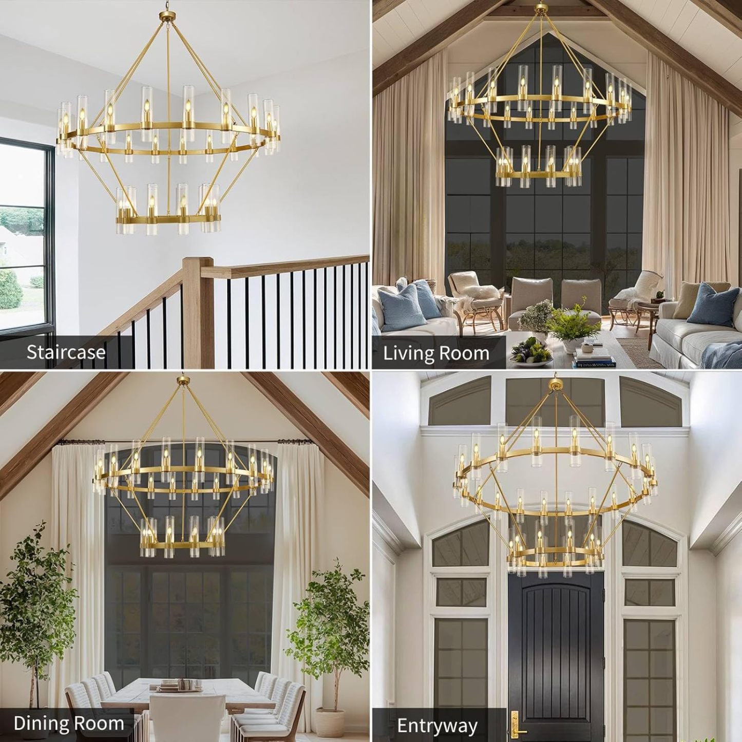 Wagon Wheel 2-Tier Chandelier 60“