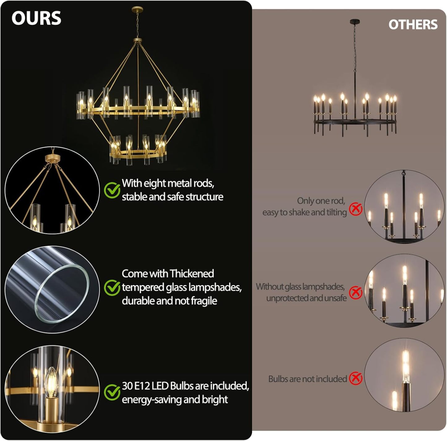 Wagon Wheel 2-Tier Chandelier 60“