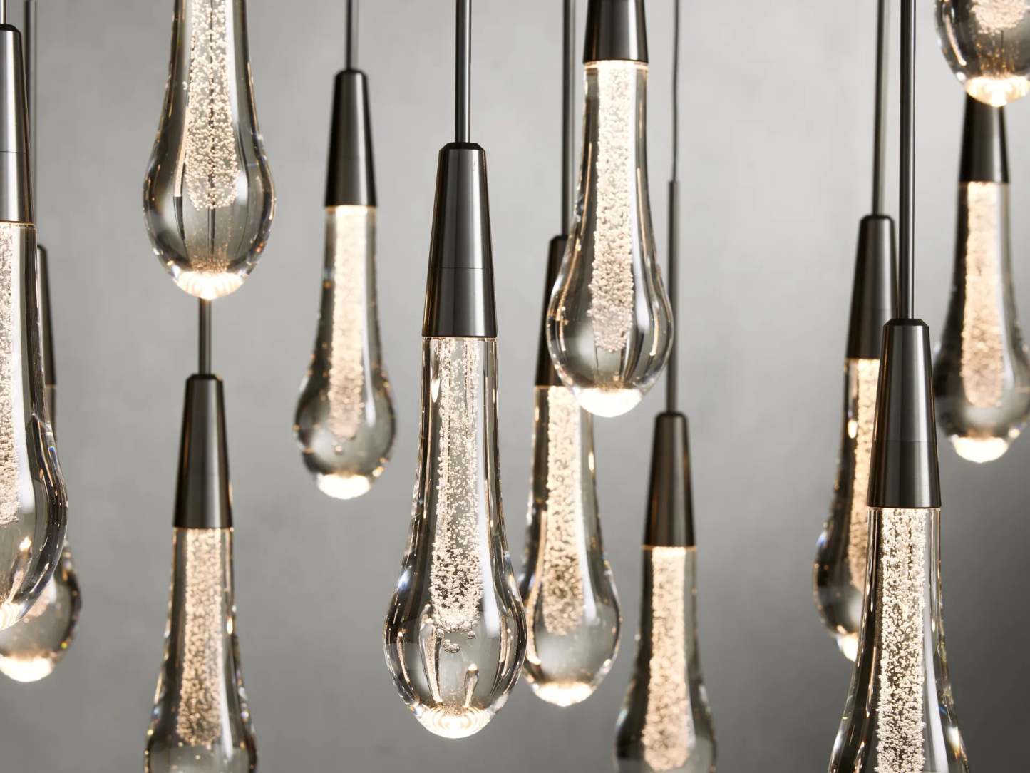 Soltaire Modern Glass Linear Chandelier 37'' 50'' 70''W 87"W 120"W Chandelier Kevin Studio Inc