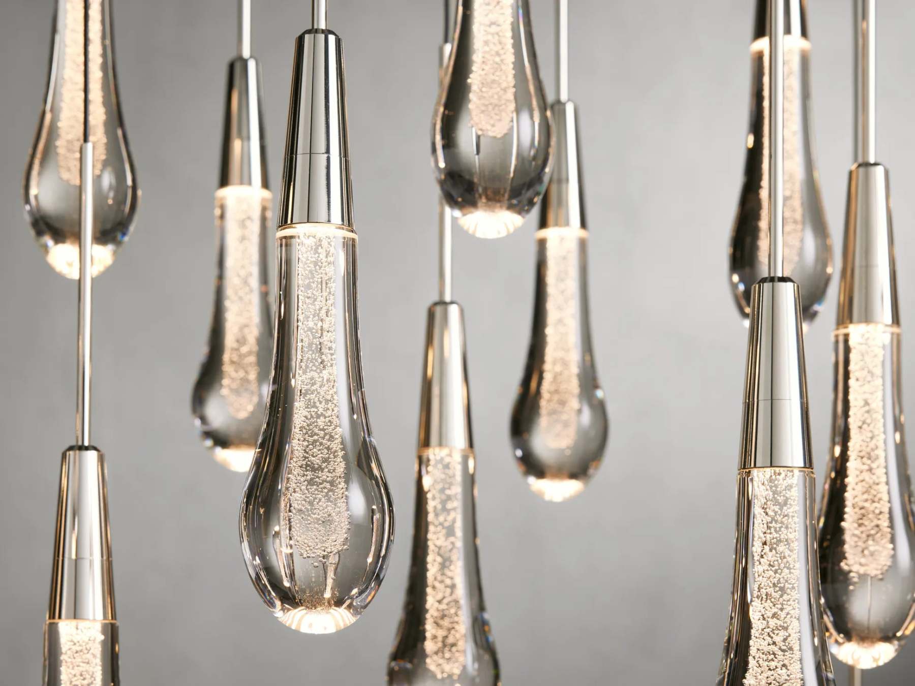 Soltaire Modern Glass Linear Chandelier 37'' 50'' 70''W 87"W 120"W Chandelier Kevin Studio Inc