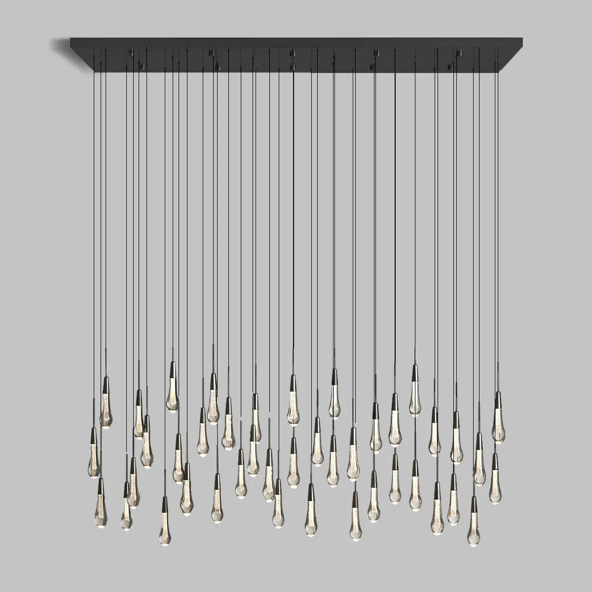 Soltaire Modern Glass Linear Chandelier 37'' 50'' 70''W 87"W 120"W Chandelier Kevin Studio Inc