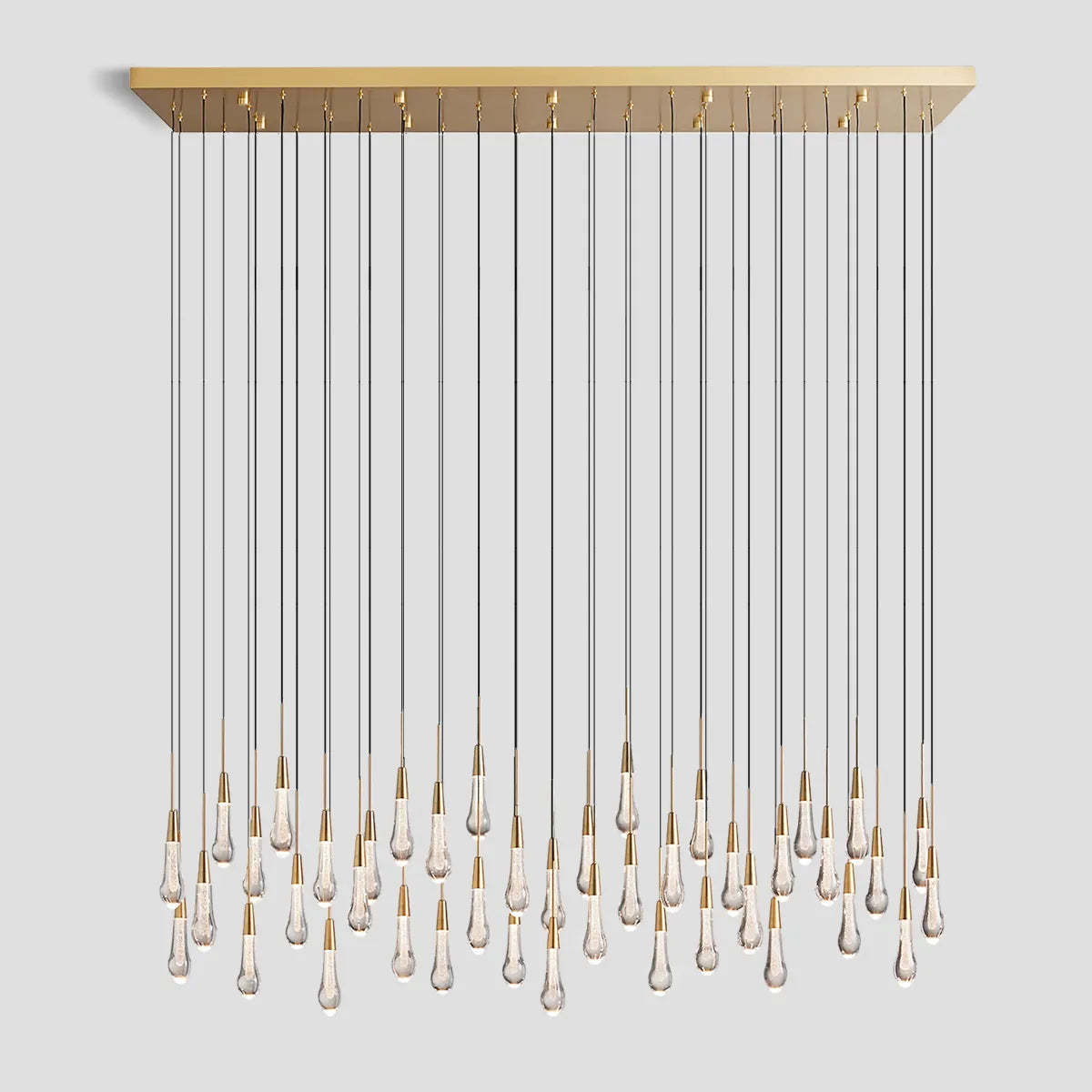 Soltaire Modern Glass Linear Chandelier 37'' 50'' 70''W 87"W 120"W Chandelier Kevin Studio Inc
