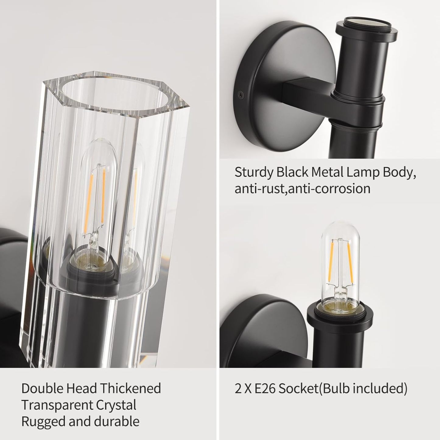Beliy Modern Linear Crystal Wall Sconce