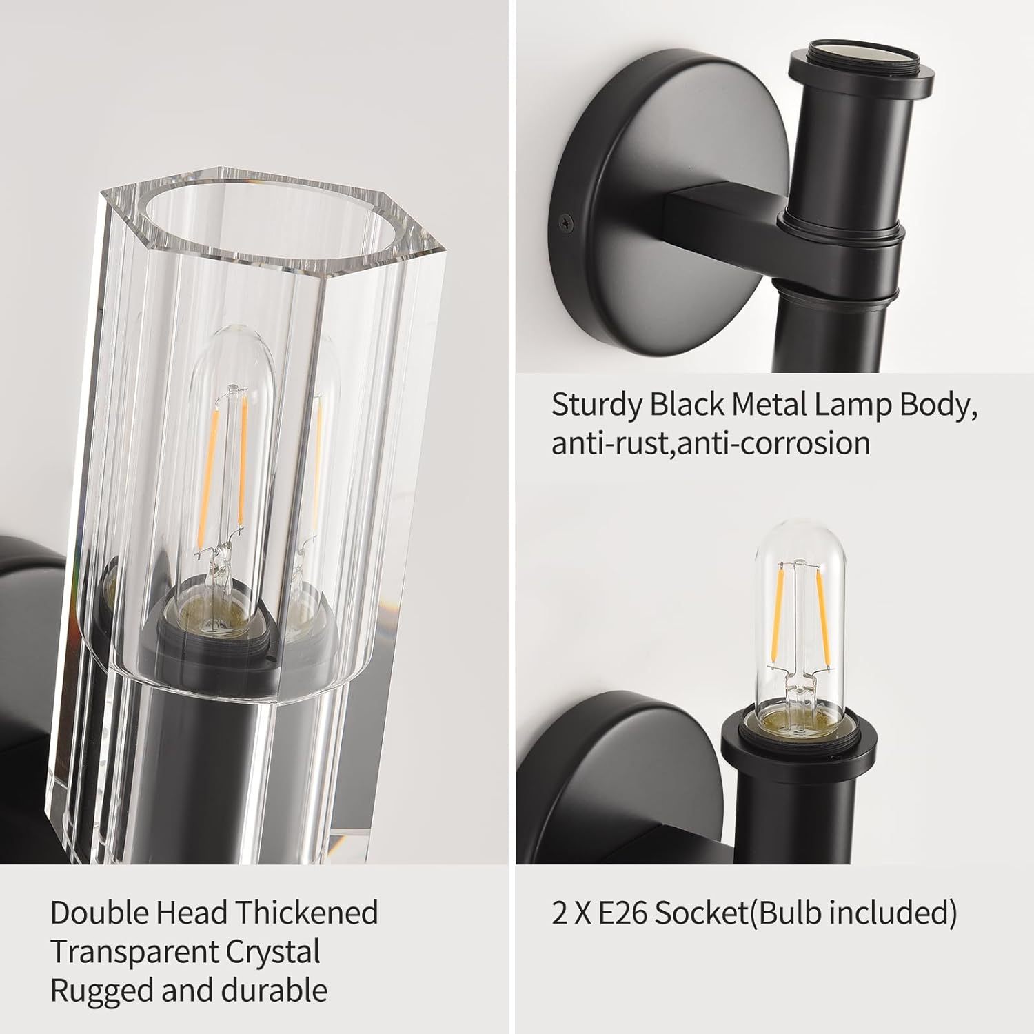 Beliy Modern Linear Crystal Wall Sconce