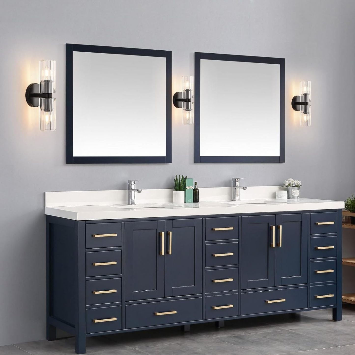 Beliy Modern Linear Crystal Wall Sconce