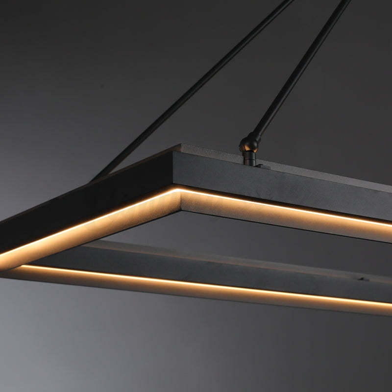 Alessia Retro American Vintage Iron Rectangular Chandelier