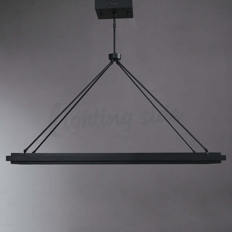 Alessia Retro American Vintage Iron Rectangular Chandelier