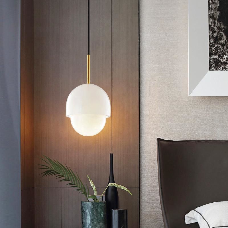 Alabaster Simple Bedside Pendant Light Pendant for living room,Pendant for kitchen,Pendant for bathrooms,Pendant for bedrooms,Pendant for foyer,Pendant for stairways,Pendant for dining room Rbrights   