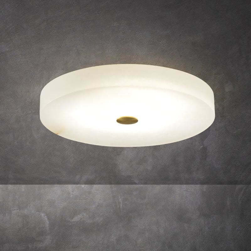 Alabaster Flush Mounted Round Led Chandelier chandeliers for dining room,chandeliers for stairways,chandeliers for foyer,chandeliers for bedrooms,chandeliers for kitchen,chandeliers for living room Rbrights 50CM