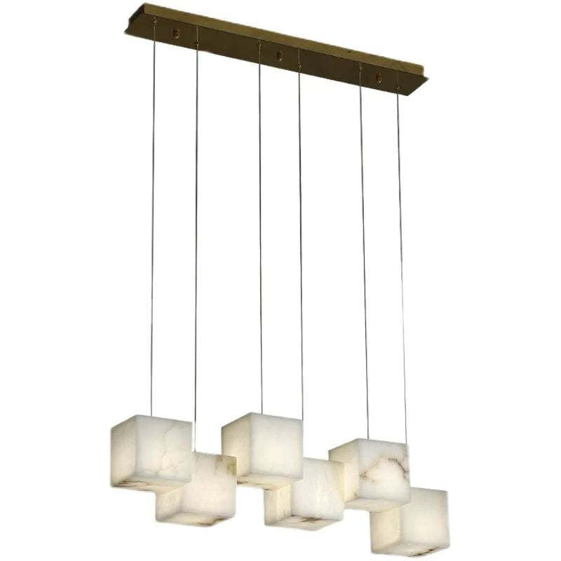 Alabaster Cubic Rectangular Pendant rbrights