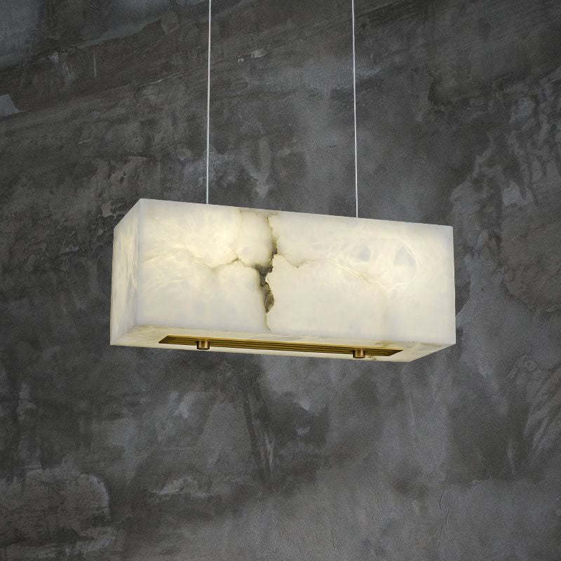 Alabaster Cuboid Dining Room Chandelier 吊灯 rbrights