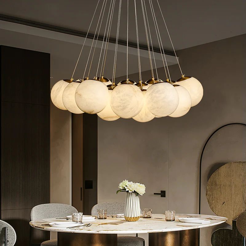 Alabaster Global Ceiling Pendant thebelacan 19Lights