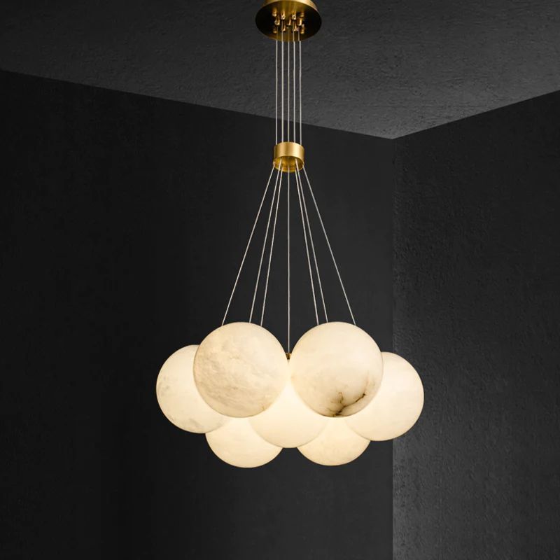 Alabaster Global Ceiling Pendant thebelacan 7Lights