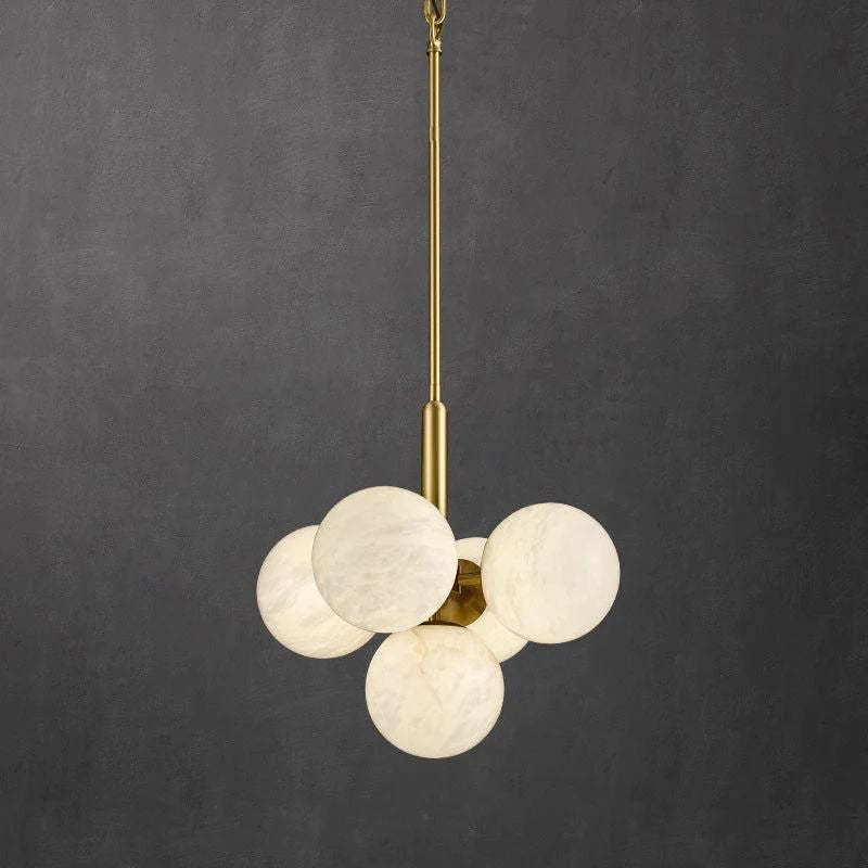 Alabaster Global Rod/Cord Pendant rbrights 5 Balls