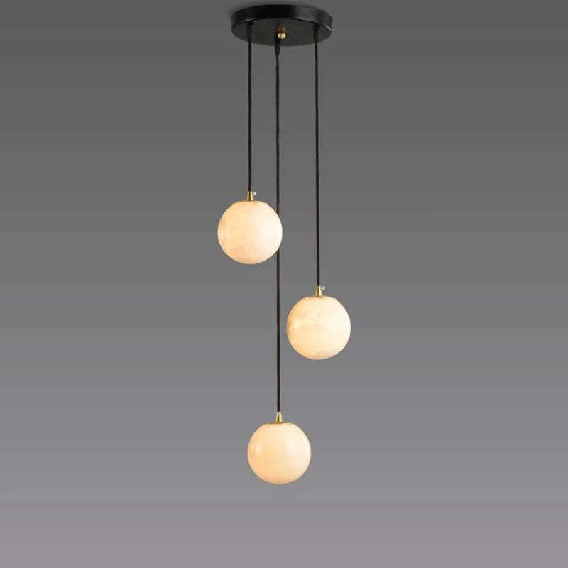 Alabaster Global Wavy Chandelier rbrights 3 Lights