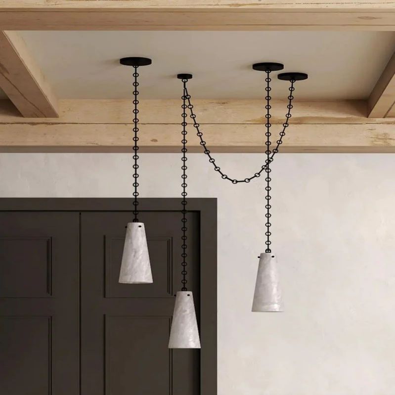 Alabaster Modern 3-light Marble Chandelier 吊灯 rbrights Black