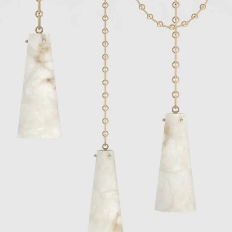 Alabaster Modern 3-light Marble Chandelier 吊灯 rbrights