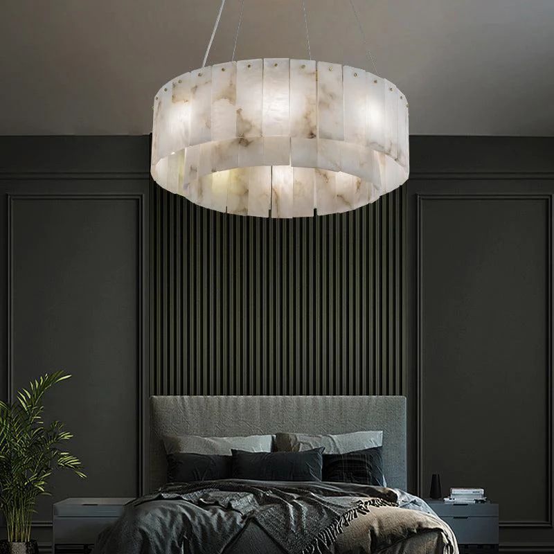 Alabaster Modern Round Chandelier rbrights