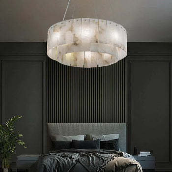 Alabaster Modern Round Chandelier rbrights