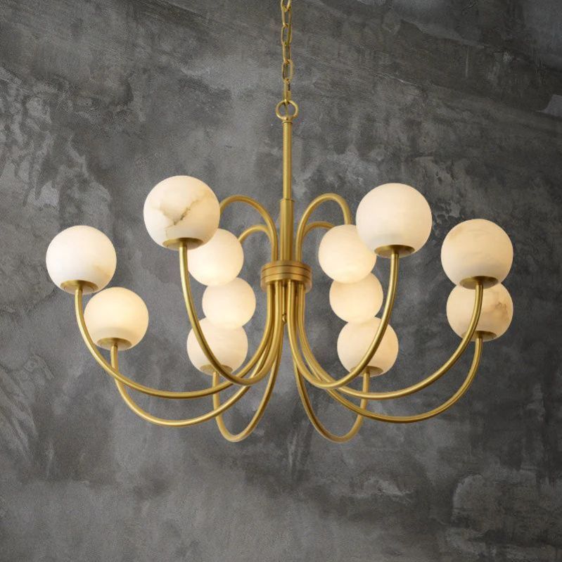 Alabaster Radial Chandelier rbrights