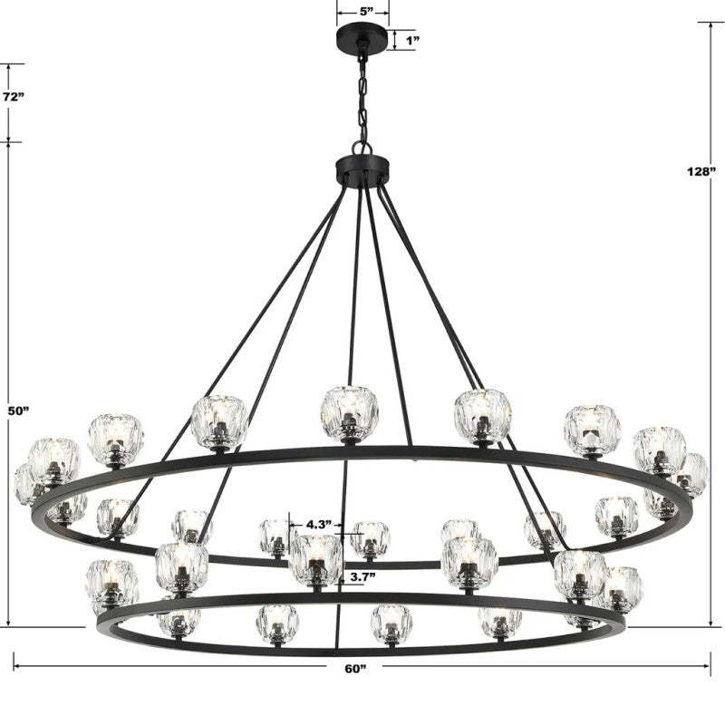 Agron 30 Light Crystal Chandelier
