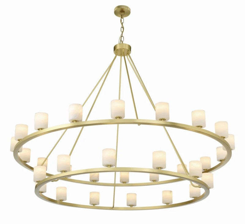 Agron 30 Light Alabaster Chandelier
