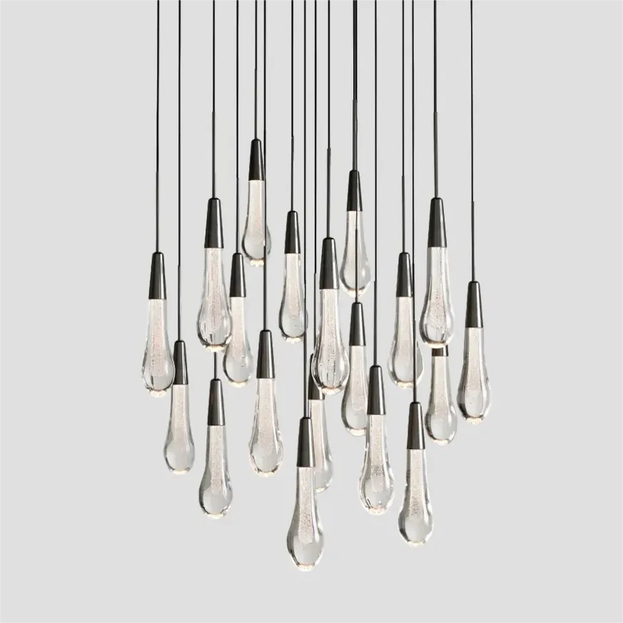 Soltaire Modern Round Glass Chandelier 17'' 24'' 36'' 58'' Chandelier Kevin Studio Inc