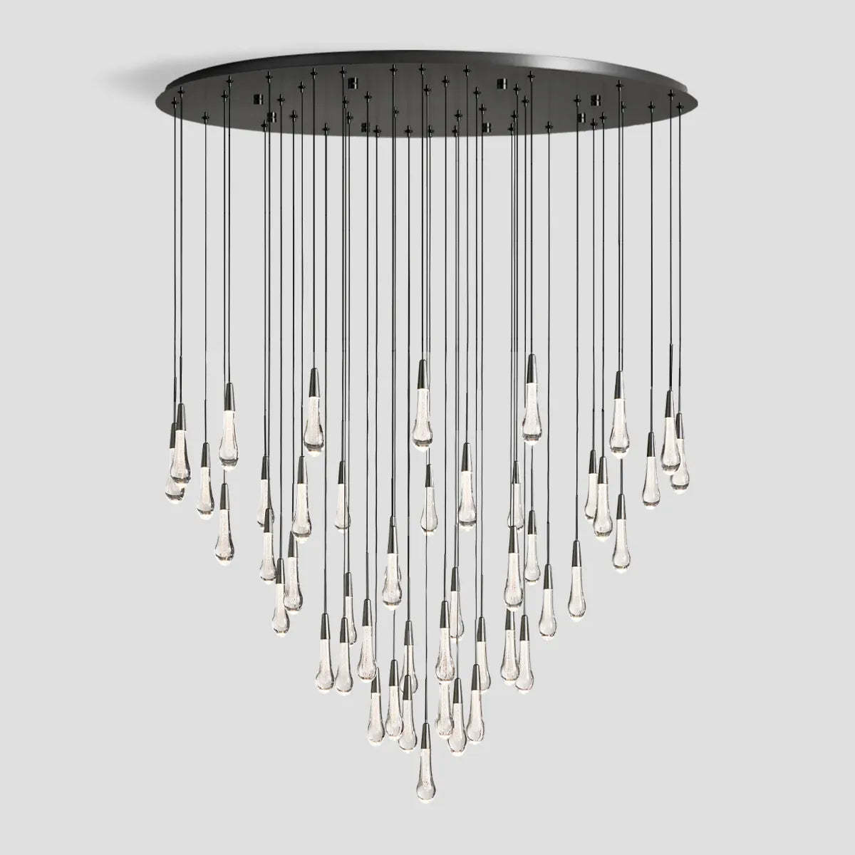 Soltaire Modern Round Glass Chandelier 17'' 24'' 36'' 58'' Chandelier Kevin Studio Inc
