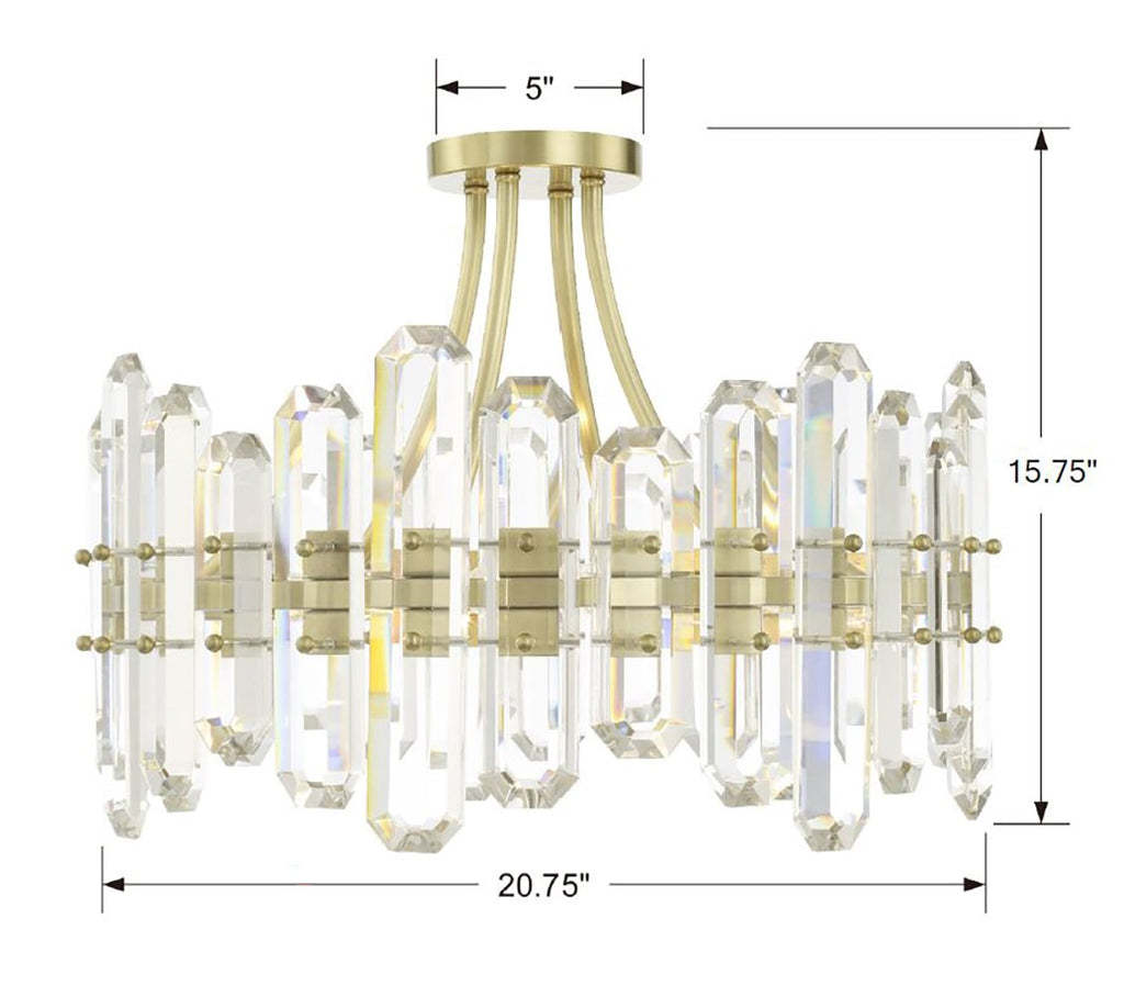 Balton 4 Light Semi Flush Mount