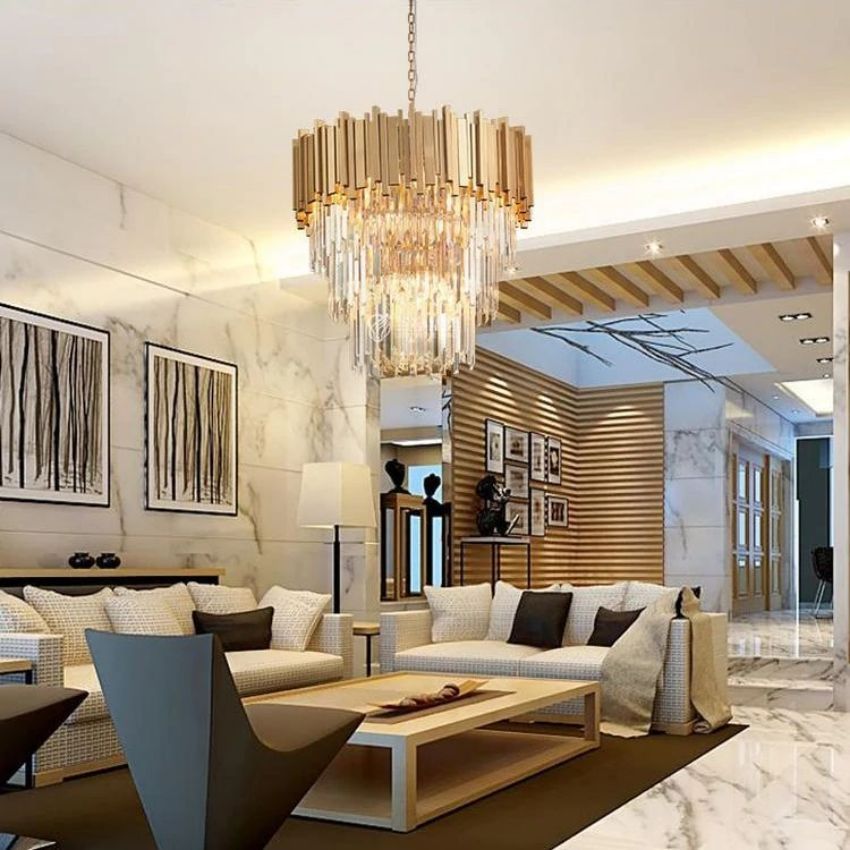 Bourbons Henri Crystal Round Chandelier chandeliers for dining room,chandeliers for stairways,chandeliers for foyer,chandeliers for bedrooms,chandeliers for kitchen,chandeliers for living room Rbrights 19.6"D Gold