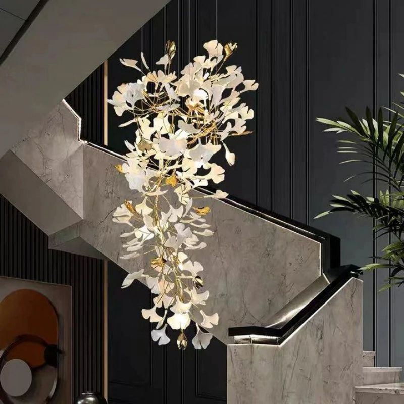 Ceramic Ginkgo Chandelier – Lightingside