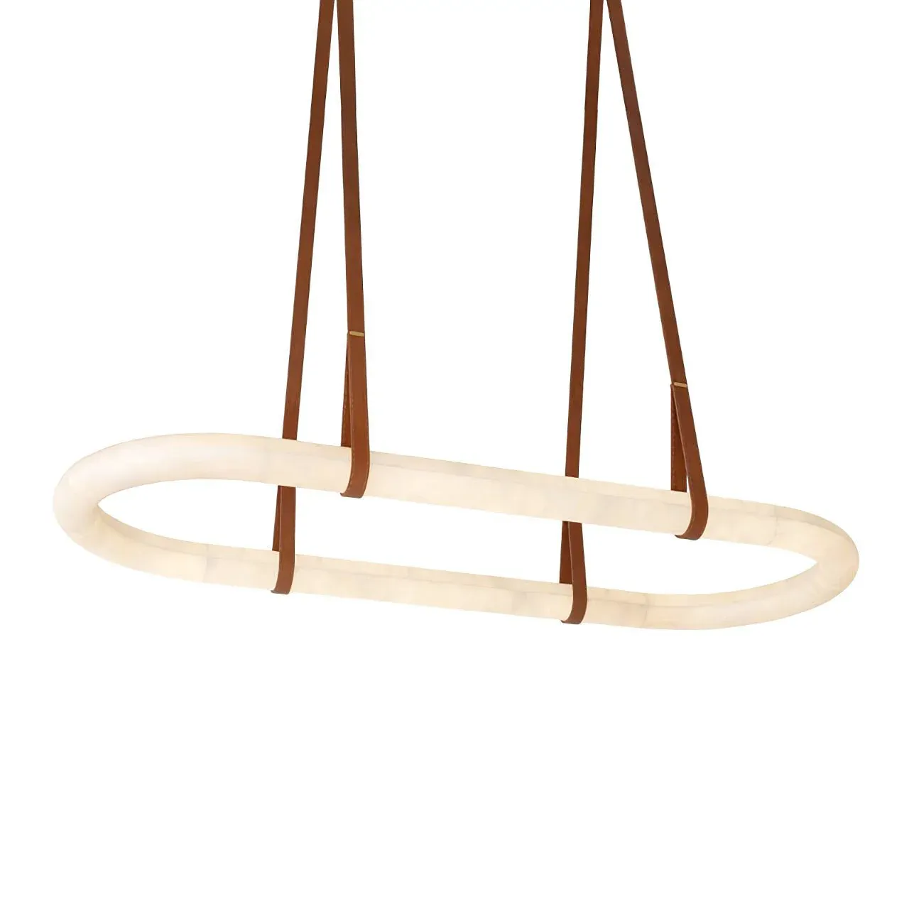Lighting Side Circle Alabaster Chandelier