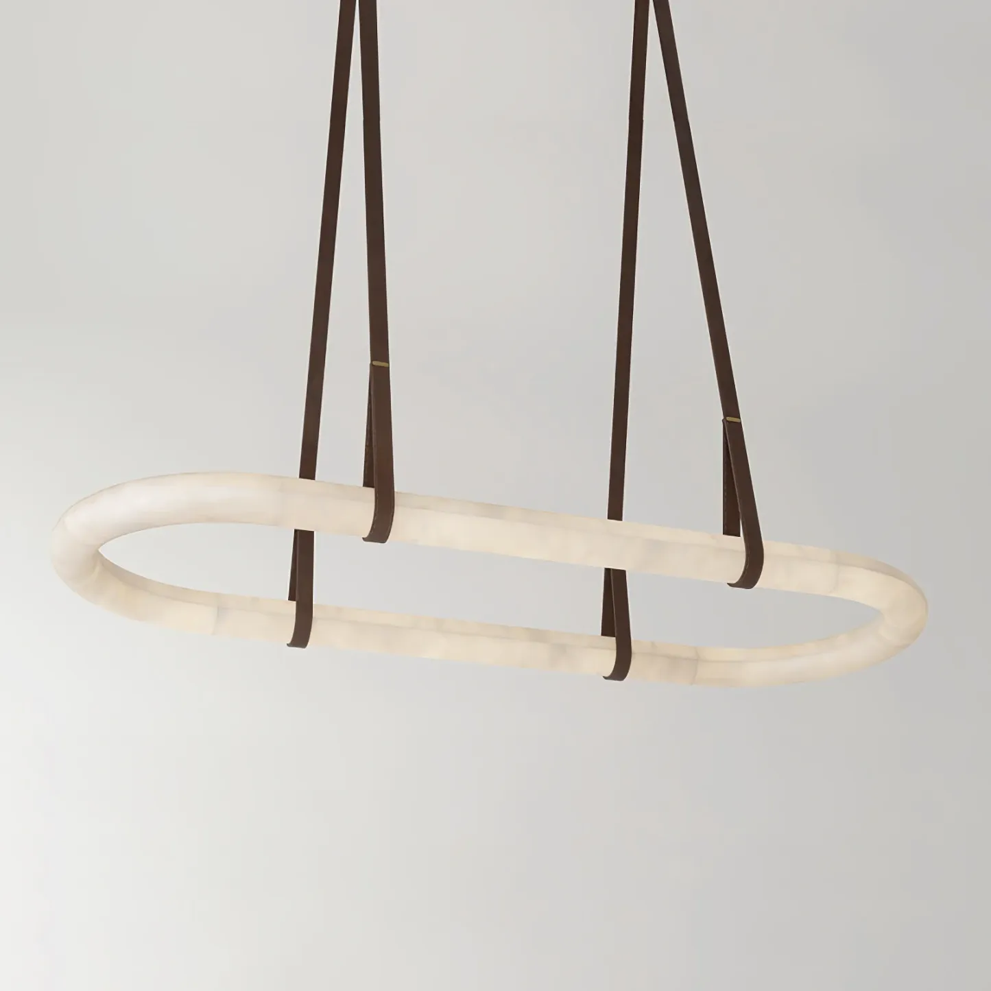 Lighting Side Circle Alabaster Chandelier