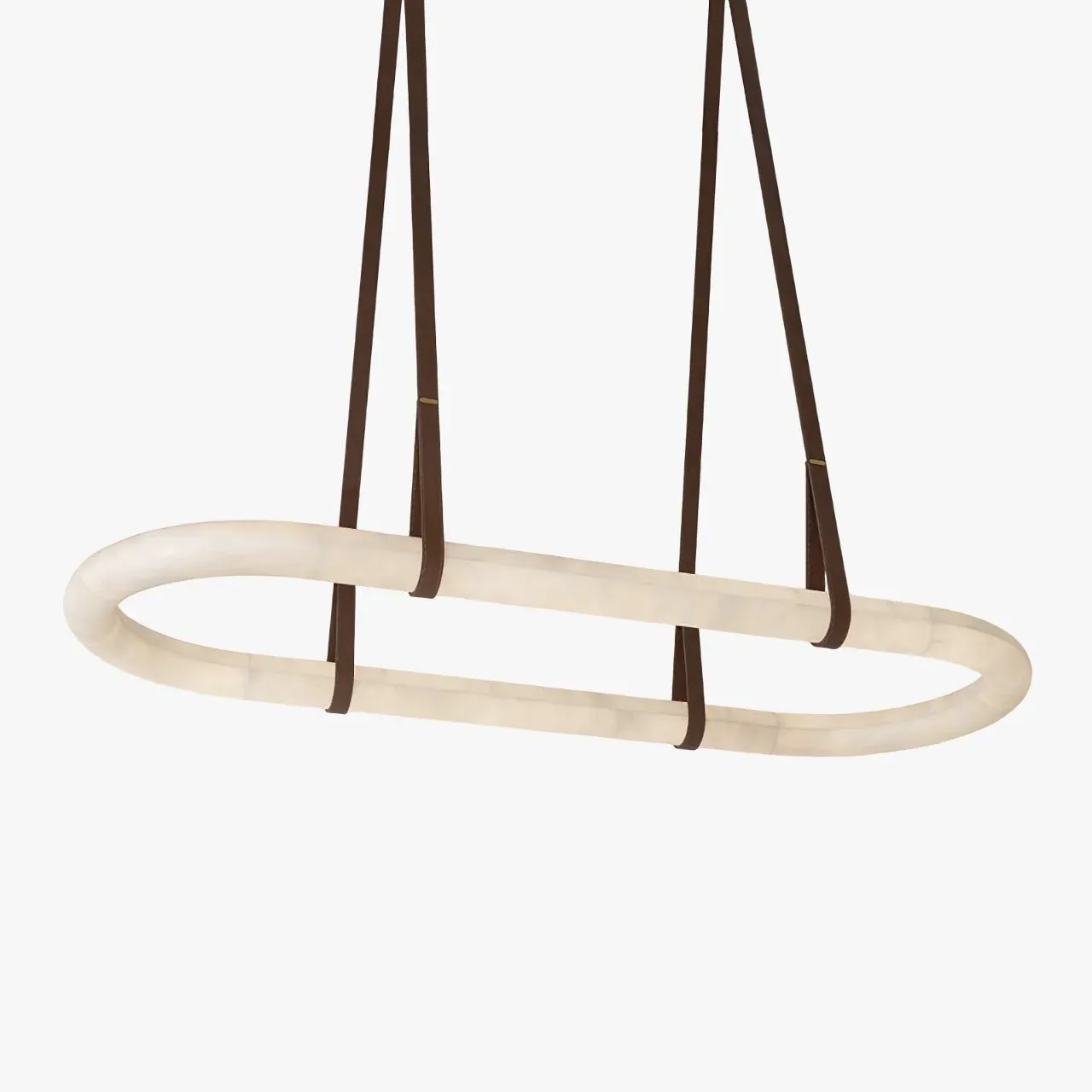 Lighting Side Circle Alabaster Chandelier